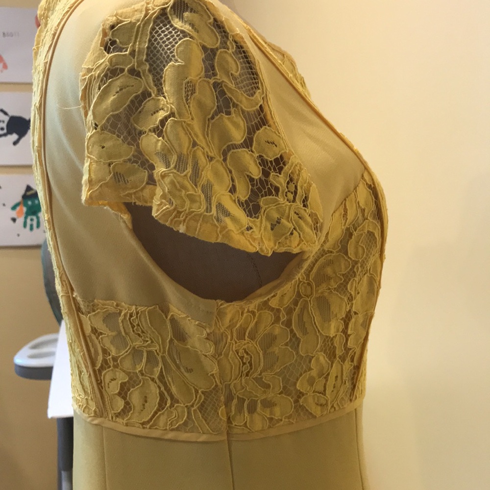Women’s size 4 Work Dress Yellow Eva Mendes New York & Co dress GUC - Picture 5 of 8